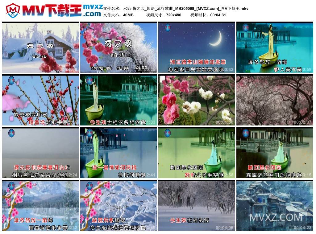 水影-梅之恋_国语_流行歌曲_MB205068